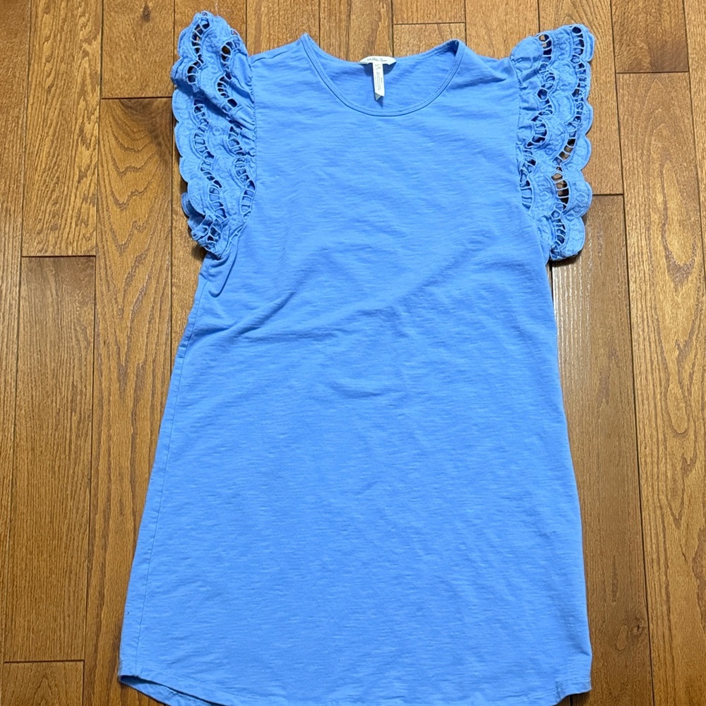 Matilda Jane Blue Dress with Lace Detail sleeves